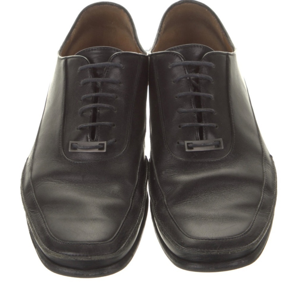 Louis Vuitton Black Lace Up Leather Oxford Shoes Size 8.5